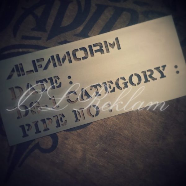 Metal Yazı Şablonu