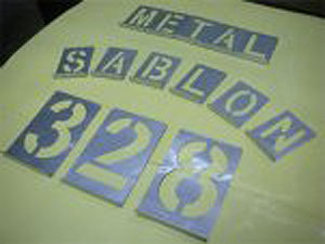 Hazır harf ve rakam şablonları