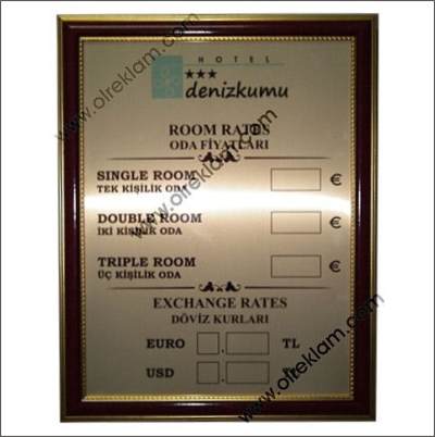 Döviz Panosu 30x40 cm